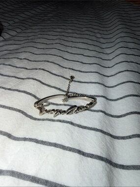 Silver Script Nameplate Bracelet - Unbranded